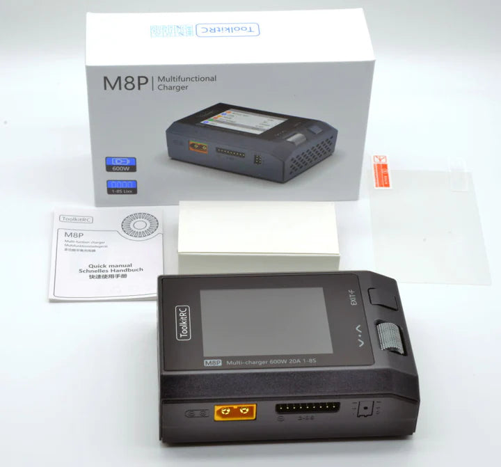 ToolkitRC M8P 600W 20A 1~8S DC Multifunction Smart Charger-XT60